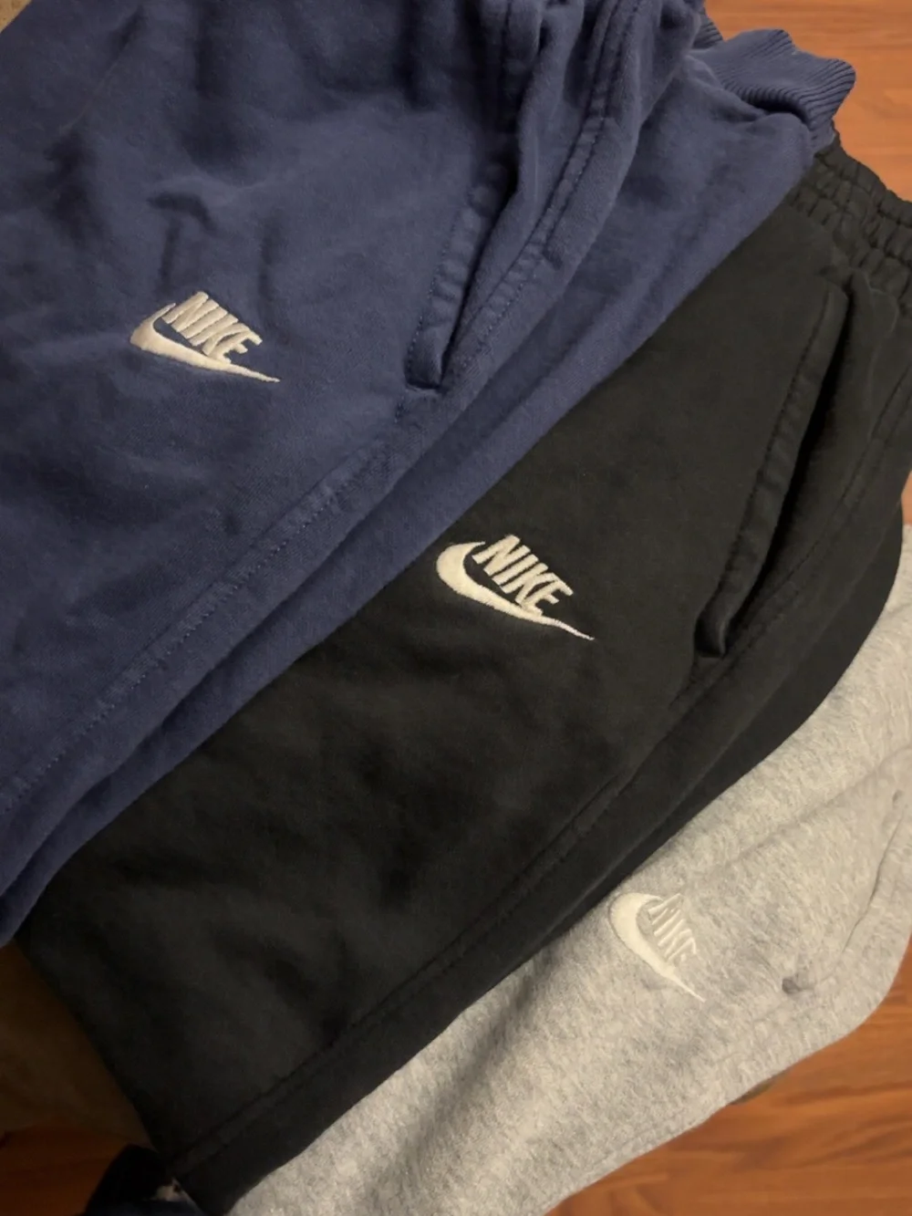 Nike Kids Sweatpants Trio in Navy, Black & Gray